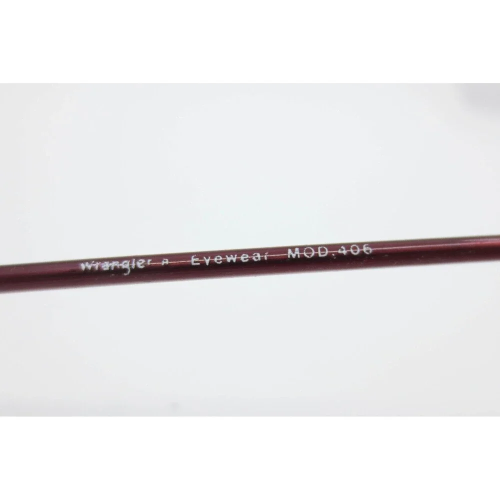 Wrangler Eyewear MOD 406 Red Round Full Rim Glasses Frames Japan Vintage 36434